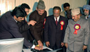 Ghulam Nabi Azad during website inauguration.