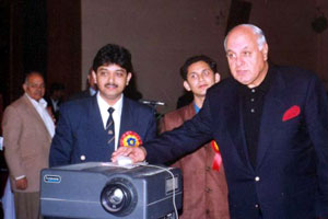 Rajan Sachdev with Dr. Farooq Abdullah