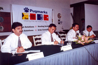 Rajan Sachdev with CMD Pugmarks and Director Pugmarks Inc. USA during a Press Conference.