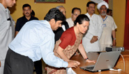 Smt. Sonia Gandhi during website inauguration.