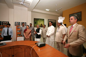 Rajan Sachdev with Sonia Gandhi